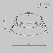 Встраиваемый светильник Maytoni Downlight Slim DL027-2-01-S цвет Серебро-6