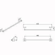 Полотенцедержатель Azario Rina AZ-87001 Хром-1