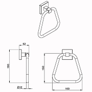 Кольцо для полотенец Azario Rina AZ-87011 Хром-1