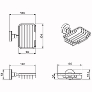 Мыльница Azario Nessy AZ-73109A Хром-1