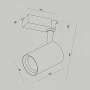 Трековый светильник Maytoni Single phase track system Unity Vuoro TR003-1-10W3K-M-B цвет арматуры Черный-6