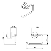 Держатель туалетной бумаги Azario Nessy AZ-73110A Хром-1