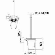 Ершик для унитаза Azario Nessy AZ-73113 Хром-1
