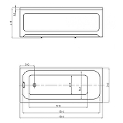 Акриловая ванна Azario Bella 170х70 AV.0020170 без гидромассажа-4
