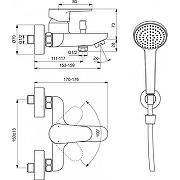 Смеситель для ванны Ideal Standard Cerafine O BC706XG Черный шелк-7