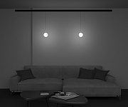 Трековый светильник Maytoni Magnetic track system Exility Luna TR039-2-5W3K цвет плафона/подвески Белый, цвет арматуры Черный-5