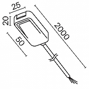 Ввод питания Maytoni Magnetic track system Radity Accessories for tracks Radity TRA084B-12W-200 цвет арматуры Белый-5