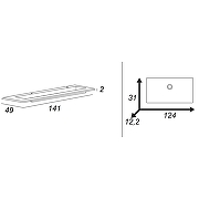Раковина Cezares Stylus 140 50265 Белая матовая-1