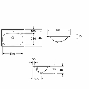 Раковина Cezares Molveno 60 CZR-1923-600 Белая-1