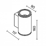 Настенный светильник Maytoni Sh1m O303WL-L10GF3K цвет плафона/подвески Графит, цвет арматуры Графит-7