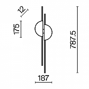 Настенный светильник Maytoni Skyl1ne MOD179WL-L22BS4K цвет плафона/подвески Латунь, цвет арматуры Черный-5