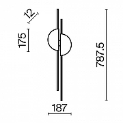 Настенный светильник Maytoni Skyl1ne MOD179WL-L22W4K цвет плафона/подвески Белый, цвет арматуры Черный-3