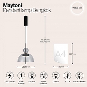 Подвесной светильник Maytoni Bangkok MOD185PL-L11B3K1 цвет черный-4