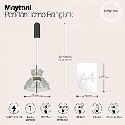 Подвесной светильник Maytoni Bangkok MOD185PL-L11B3K2 цвет черный-3