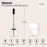 Подвесной светильник Maytoni Bangkok MOD185PL-L6B3K2 цвет черный-3