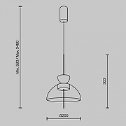 Подвесной светильник Maytoni Bangkok MOD185PL-L6B3K2 цвет черный-7