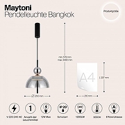 Подвесной светильник Maytoni Bangkok MOD185PL-L6B3K4 цвет черный-4