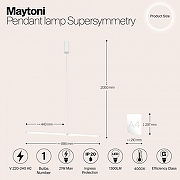 Подвесной светильник Maytoni Pendant Supersymmetry P096PL-L11WK1 Белый-3