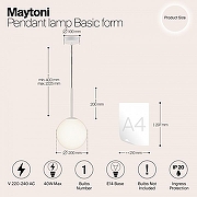 Подвесной светильник Maytoni Bas1c form MOD321PL-01W1 цвет белый-4