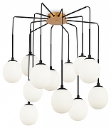 Подвесной светильник Maytoni Branch MOD176PL-12G цвет плафона/подвески Белый, цвет арматуры Золото, Черный