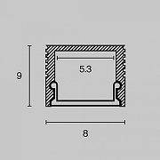 Профиль алюминиевый Maytoni Led strip ALM-0809-S-2M Серебро-6