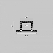 Профиль алюминиевый Maytoni Led strip ALM-1209-S-2M Серебро-7
