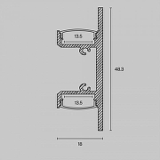 Профиль алюминиевый Maytoni Led strip ALM-1848-W-2M Белый-7