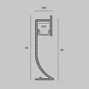 Плинтус алюминиевый Maytoni Led strip ALM-5314-B-2M Черный-6