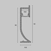 Плинтус алюминиевый Maytoni Led strip ALM-5314-S-2M Серебро-6