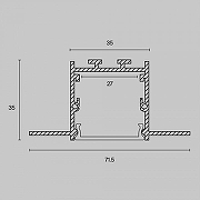 Профиль алюминиевый Maytoni Led strip ALM-7135-S-2M Серебро-7