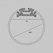 Профиль алюминиевый Maytoni Led strip ALM-D60-S-2M Серебро-5