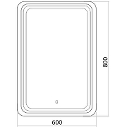 Зеркало Silver Mirrors Мальта 60 LED-00002353 с подсветкой с сенсорным выключателем и диммером-3