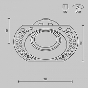 Встраиваемый светильник Maytoni Downlight Dot DL042-01-RD-BDL042-01-RD-W цвет Белый-7