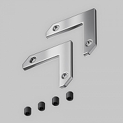 Соединитель угловой Maytoni Magnetic track system Exility Accessories for tracks Exility TRA034CL-MP-1 цвет арматуры Серебро-1