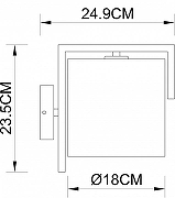 Настенный светильник Artelamp Aperol A5031AP-1SS цвет плафона/подвески Белый, цвет арматуры Серебро-3