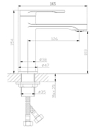 Смеситель для раковины Orange Vesper M10-021b Черный матовый-9