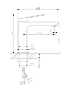 Смеситель для раковины Orange Gauss M30-021b Черный матовый-10