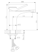 Смеситель для раковины Orange Organic M27-021cr Хром-7