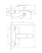 Смеситель для ванны Orange Vesper M10-100b Черный матовый-10
