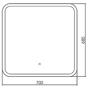 Зеркало Silver Mirrors Stiv-Lite 70 LED-00002575 с подсветкой с сенсорным выключателем и диммером-3