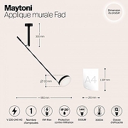 Настенный светильник Maytoni Fad MOD070WL-L6B3K цвет плафона/подвески Черный, цвет арматуры Черный-5