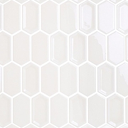 Керамическая мозаика Caramelle mosaic Candylike Crayon White glos 27,8x30,4 см