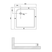 Душевой поддон из АБС-пластика Niagara Nova 80x80 NG-80-80Q цвет Белый-1