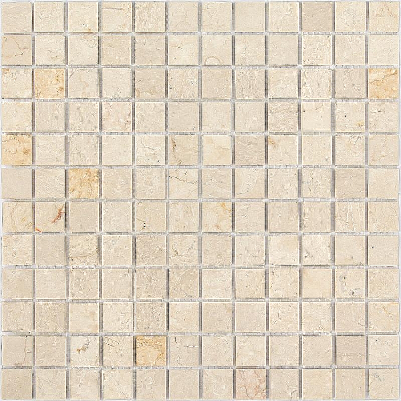 Мозаика Caramelle mosaic Pietrine 4 мм Botticino MAT 