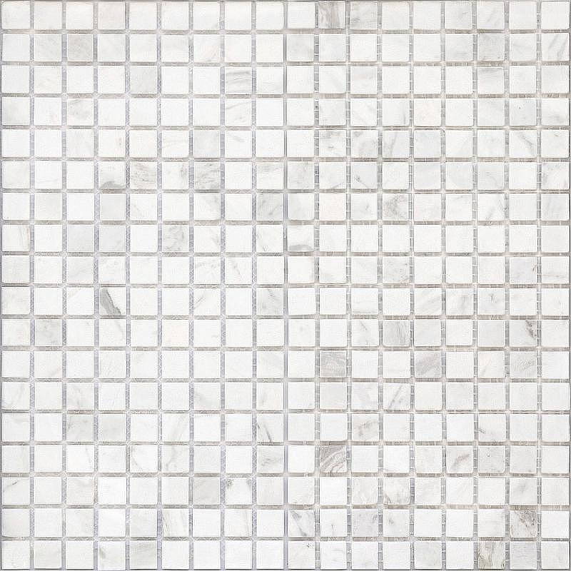 Мозаика Caramelle mosaic Pietrine 4 мм Dolomiti bianco MAT 