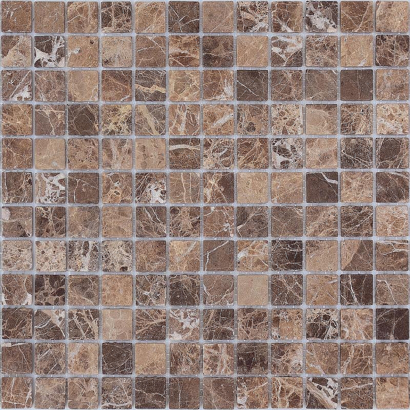 Мозаика Caramelle mosaic Pietrine 4 мм Emperador Dark MAT 