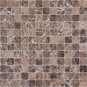 Мозаика Caramelle mosaic Pietrine 4 мм Emperador Dark MAT 29,8x29,8 см