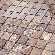 Мозаика Caramelle mosaic Pietrine 4 мм Emperador Dark MAT 29,8x29,8 см-1