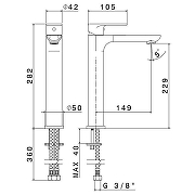 Смеситель для раковины Kerama Marazzi Piano 69315KM.21.018 Хром-3