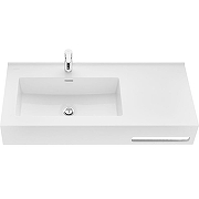 Раковина Aquaton Квадро Про 100 L 1A733331QA01L Белая-1